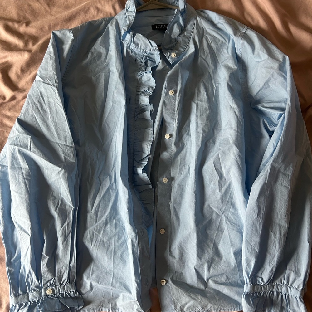 J. Crew Light Blue Women's Button Down Shirt